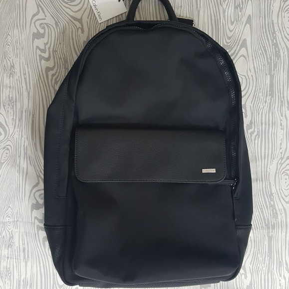 calvin klein nylon backpack black